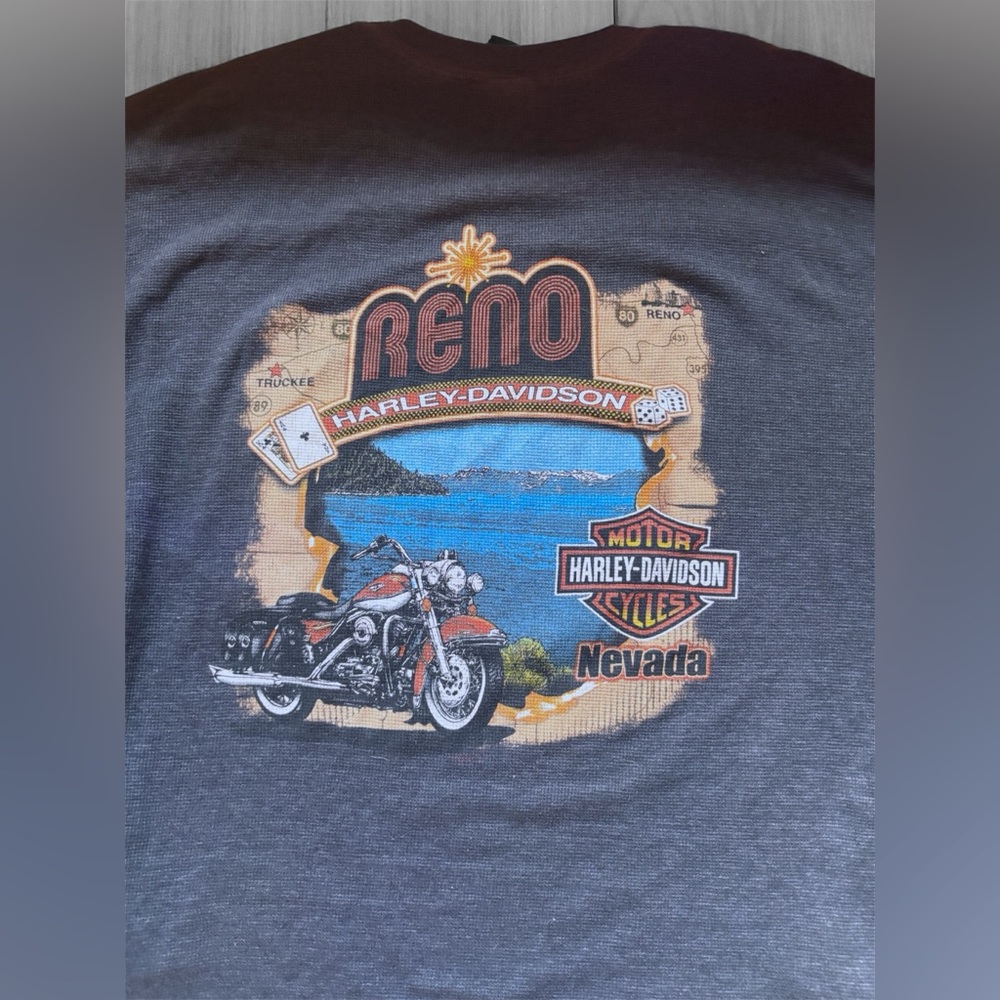 HARLEY DAVIDSON Men’s Graphic Reno Nevada Long Sleeve Tee - Picture 5 of 10